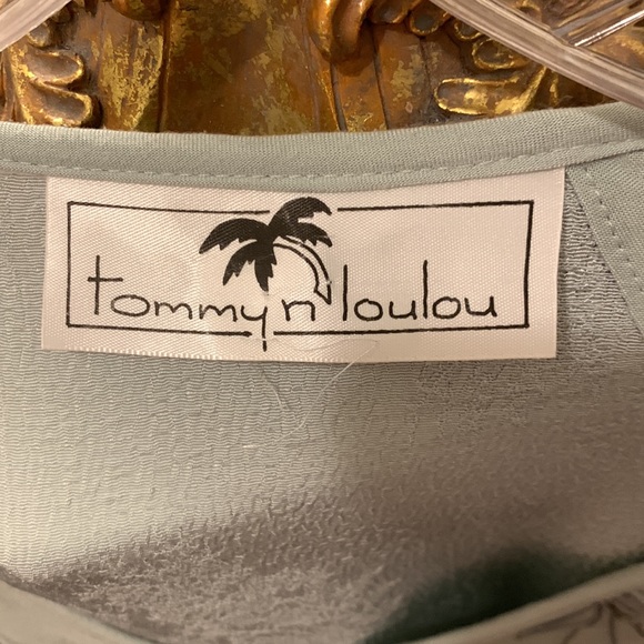 VINTAGE TOMMY N LOU LOU PANT SET SZ XL RAYON MIXED TONAL FABRIC CROPPED - Picture 10 of 11